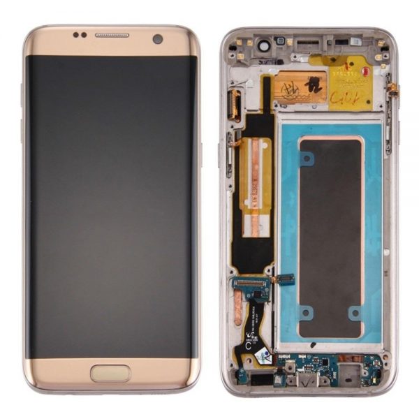 Samsung S7 ekranas auksinis su remu