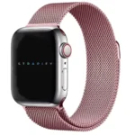 Milanese Loop apyrankė skirta Apple Watch Series 1 42mm, Series 2 42mm, Series 3 42mm, Series 4 44mm, Series 5 44mm - Rose Pink