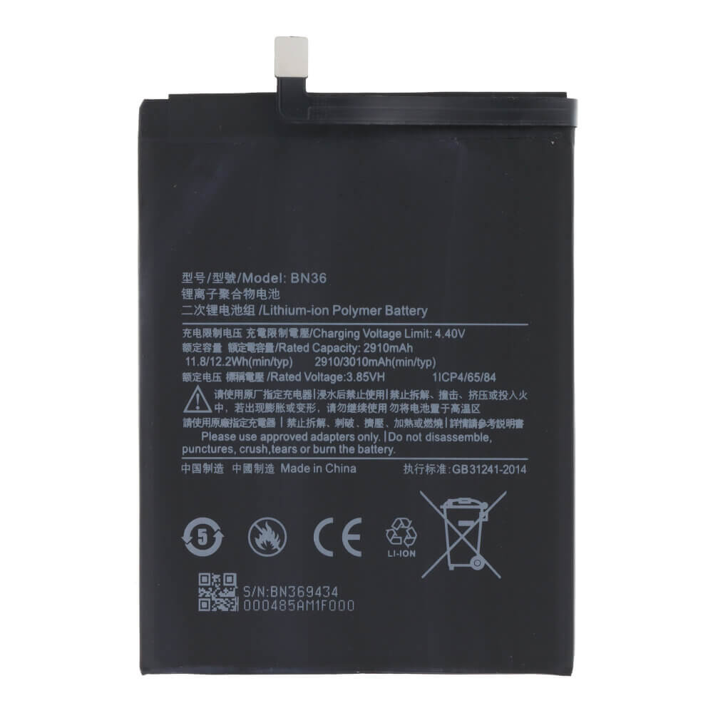 Xiaomi Mi A2, Mi 6X baterija, akumuliatorius BN36 3010mAh (OEM)