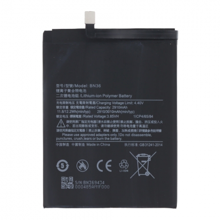Baterija skirta Xiaomi Redmi Mi A2, Xiaomi Mi 6X - BN36 3010mAh - Service Pack