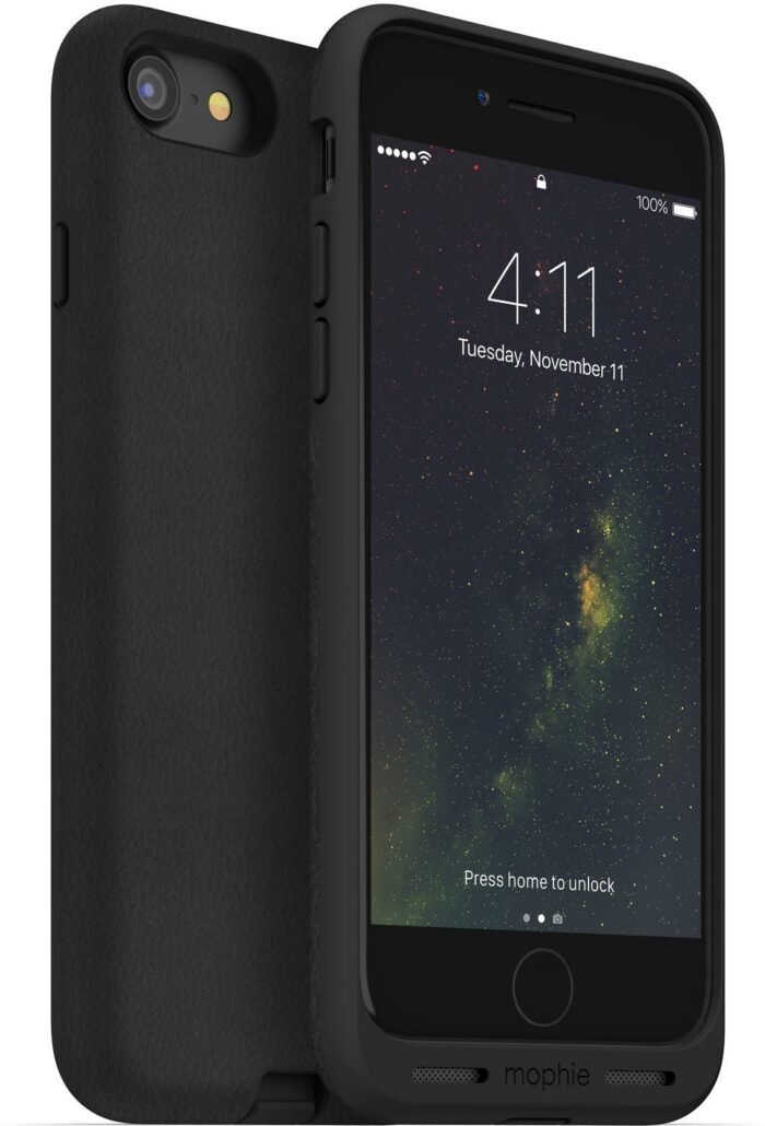 Dėklas su baterija skirtas Apple iPhone 7, 8, SE 2020 - Mophie Induction Case - Juodas