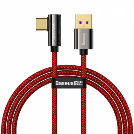Alkūninis USB greito įkrovimo, duomenų laidas Baseus Legend Type-C 66W - Raudonas (1M)