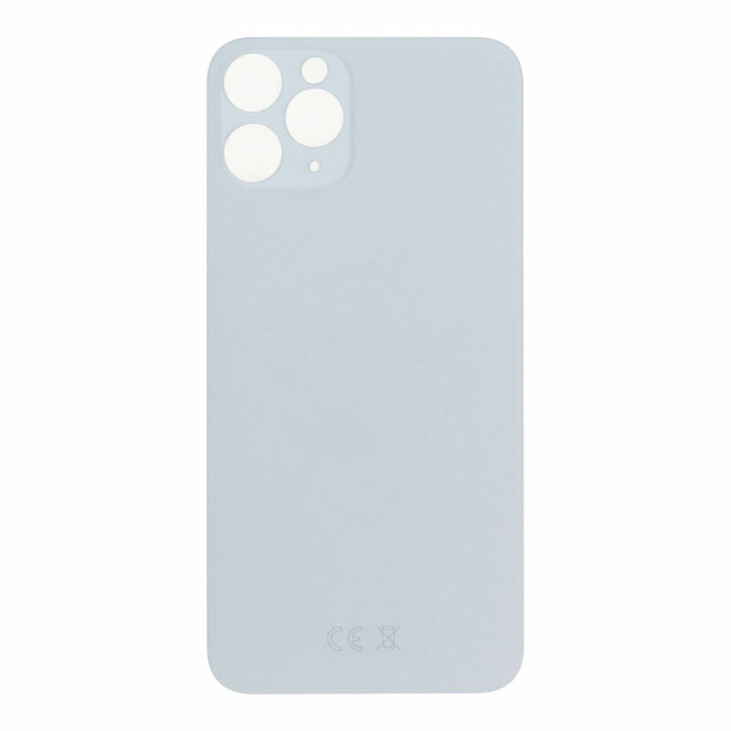 Galinis baterijos dangtelis, stiklas skirtas iPhone 11 Pro - Large Hole Version - White