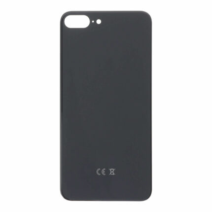 Galinis baterijos dangtelis, stiklas skirtas iPhone 8 Plus - EU & Large Hole Version - Black