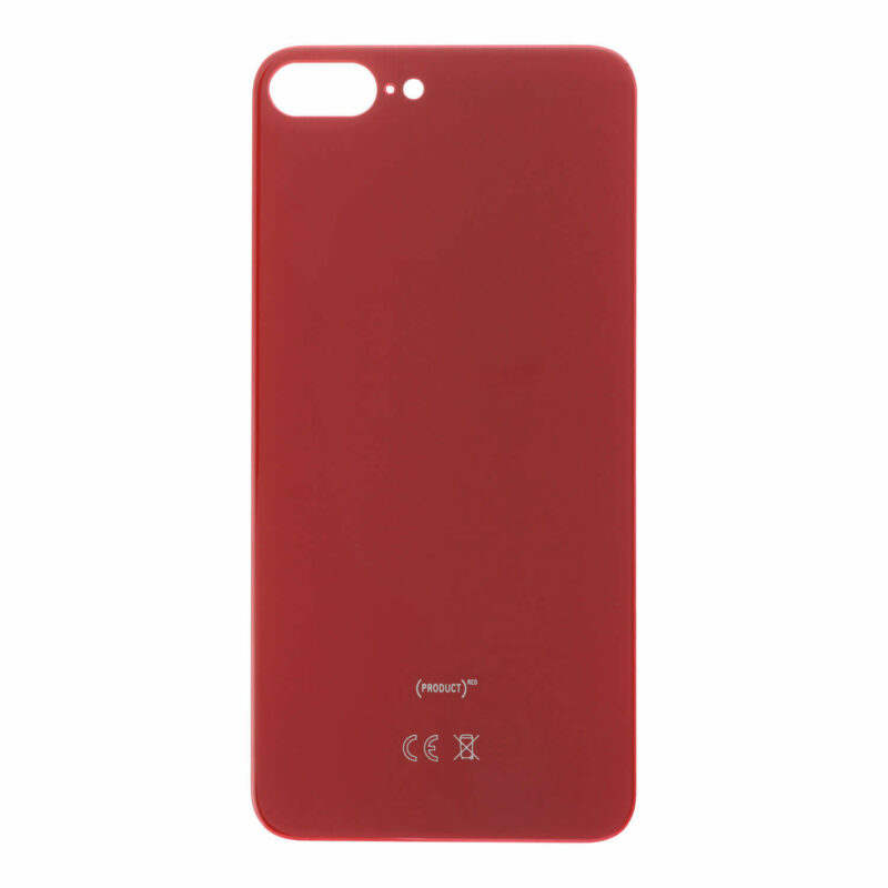 Galinis baterijos dangtelis, stiklas skirtas iPhone 8 Plus - EU & Large Hole Version - Red