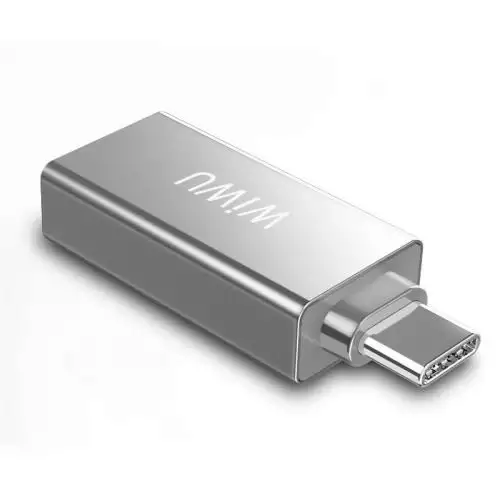 Adapteris Type-C to 2 x USB 3.0 WIWU T02 - Sidabrinis
