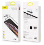 Baseus iPhone Xs Max 0.23 mm Full-screen curved (cellular dust prev.) T-Glass, Black (SGAPIPH65-WD01