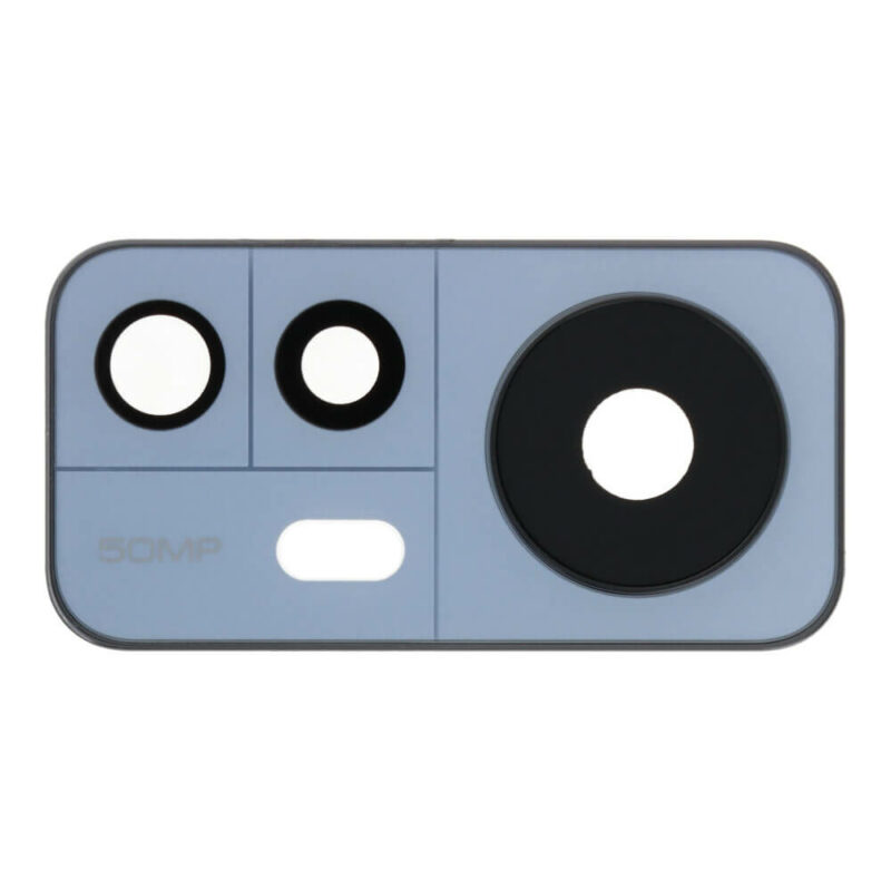 Galinės kameros stikliukas skirtas Xiaomi 12, 12X - Su rėmeliu - Blue