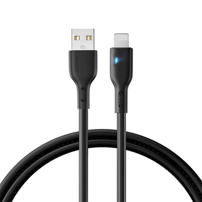 Krovimo laidas Joyroom USB - Lightning, 2.4A, 480Mbs, (S-UL012A13) - Juodas - 1.2m