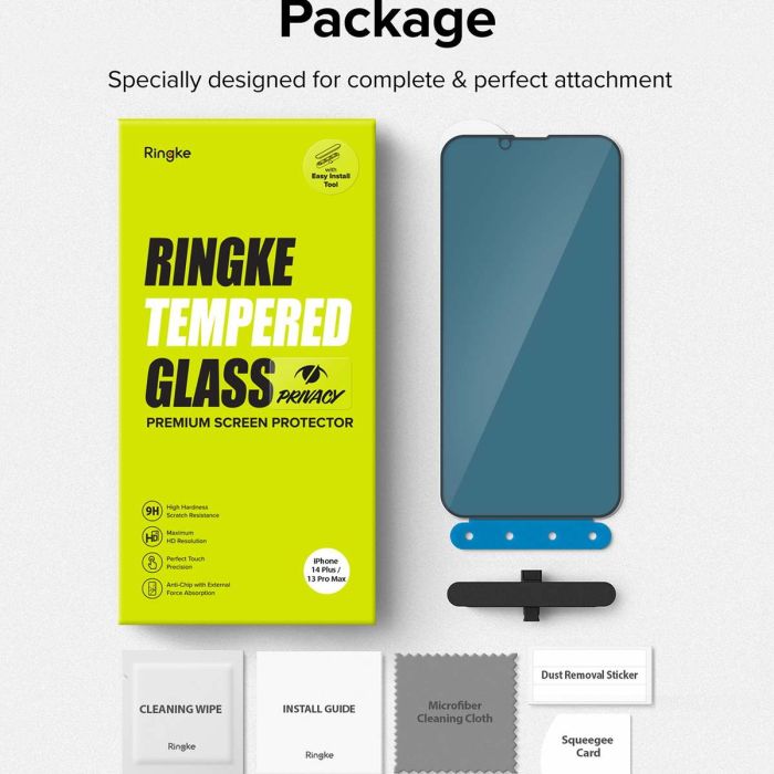 Privatus apsauginis stikliukas Ringke Privacy skirtas iPhone 13 Pro Max, iPhone 14 Plus