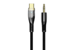 Audio kabelis JELLICO B21 USB-C - JACK 3.5MM -1.2M - Juodas