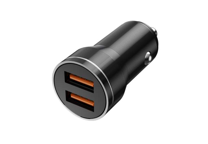 Auto įkroviklis JELLICO F2S 3.1A 18W 2xUSB – Juodas