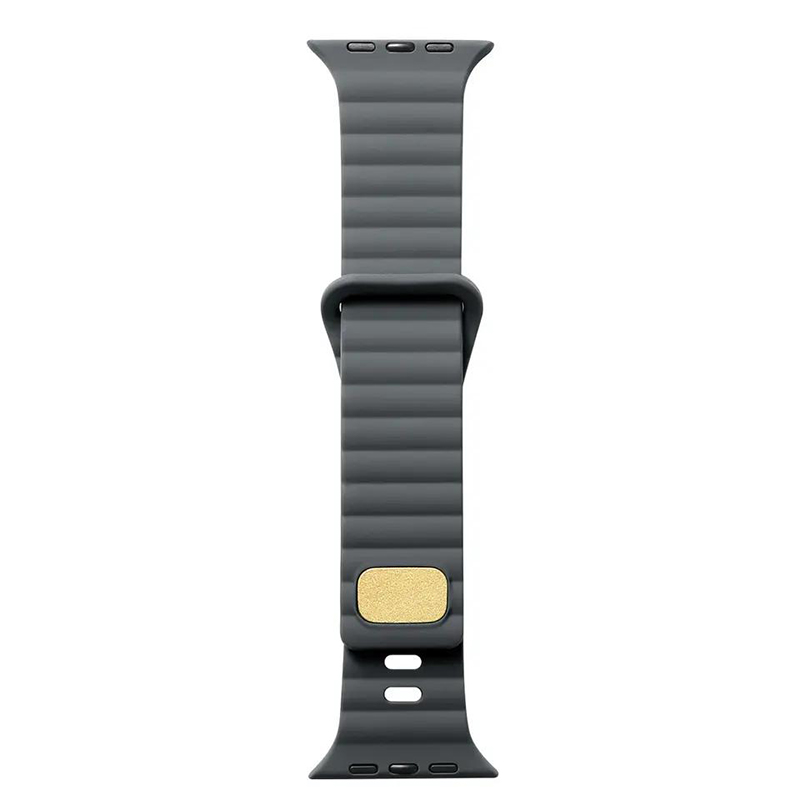 Apyrankė Waterproof Silicone Sports Watch Band skirta Apple Watch Series 38MM, 40MM, 41MM - Gray