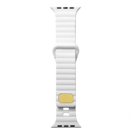 Apyrankė Waterproof Silicone Sports Watch Band skirta Apple Watch Series 38MM, 40MM, 41MM - White