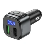 Automobilinis įkroviklis + FM transmiteris 2xUSB QC 3.0 18W - Juodas