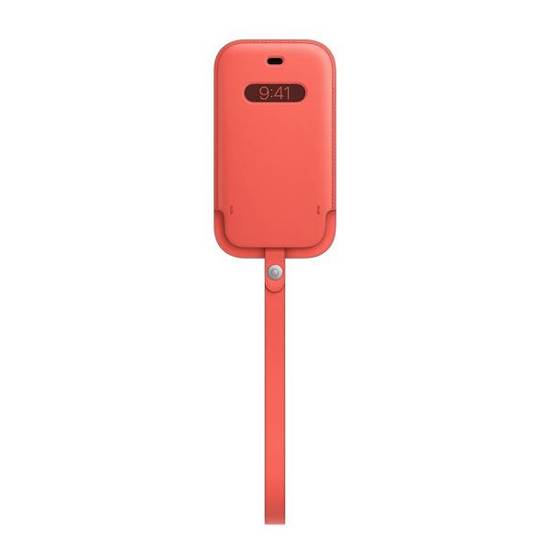 Dėklas Apple Leather MHMN3ZMA Case skirtas iPhone 12 Mini – Pink Citrus