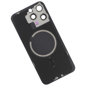 Galinis baterijos dangtelis su kameros stikliuku skirtas iPhone 15 Pro Max - Natural Titanium - OEM