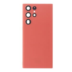 Galinis dangtelis su kameros stikliuku skirtas Samsung Galaxy S22 Ultra 5G – Orange - HQ