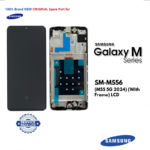 Ekranas skirtas Samsung Galaxy M55 5G 2024 M556 - WITH FRAME - Juodas - Service Pack