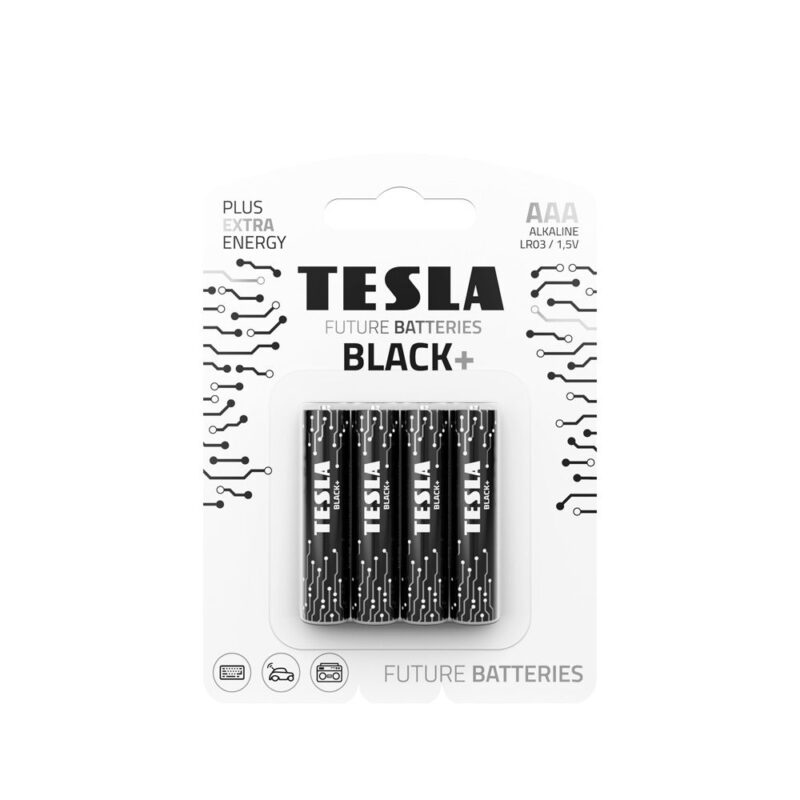 Šarminė baterija TESLA R3 AAA Black Plus x 4 vnt