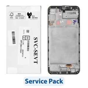 Ekranas su rėmu skirtas Samsung Galaxy A24 4G A245F - GH82-31240A - Juodas - Service Pack