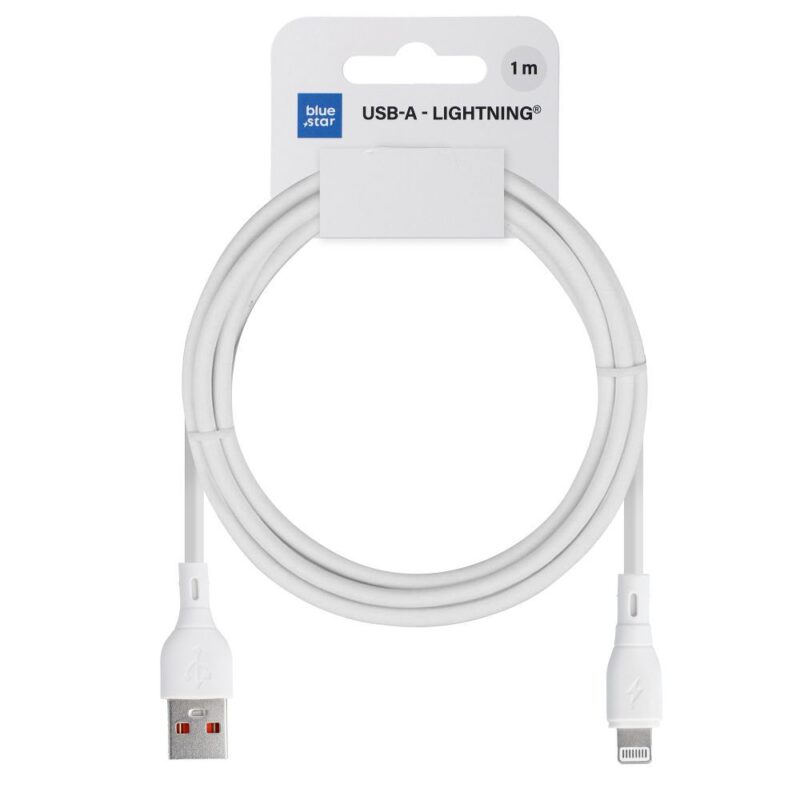 Įkrovimo laidas BLUE STAR ECO 2,4A USB A to Lightning PJ68-24-2.4 - 1m - Baltas