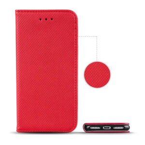 Magnetinis atverčiamas dėklas MAGNETIC CASE skirtas Xiaomi 12 5G - Raudonas