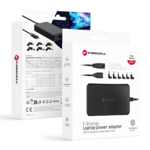 Universalus nešiojamojo kompiuterio maitinimo adapteris 65W Forcell F-Energy E856 (6 antgaliai)