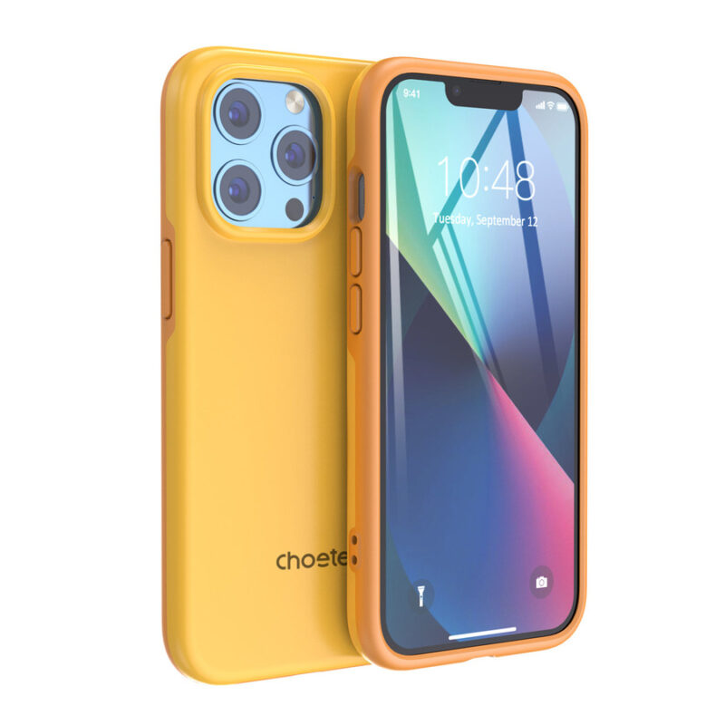MagSafe dėklas Choetech PC0113-MFM-YE Anti-drop skirtas iPhone 13 Pro - Oranžinis