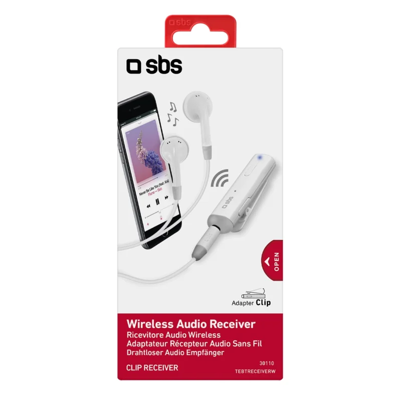 Bluetooth adapteris SBS TEBTRECEIVERW Wireless Receiver with Stereo Set - Gray