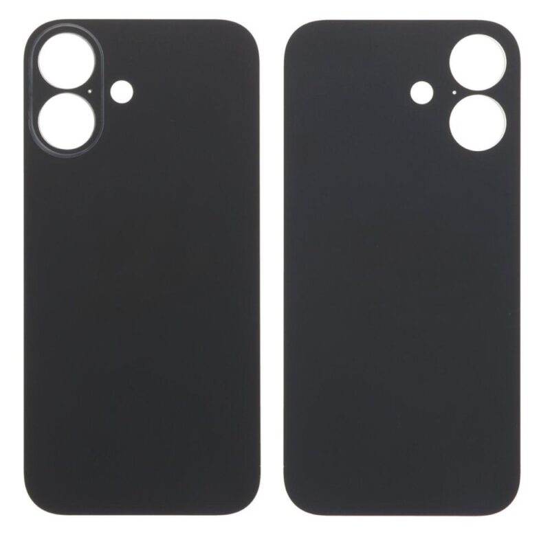 Galinis dangtelis skirtas iPhone 16 - Large Hole versija - Juodas - OEM