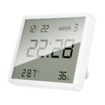 HOCO HX41 elektroninis laikrodis su higrotermometru baltas
