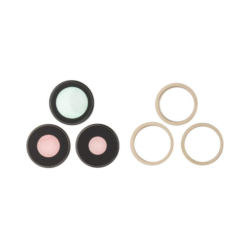 Kameros stikliukas su rėmu skirtas iPhone 13 Pro, 13 Pro Max - Gold - 3 vnt - OEM